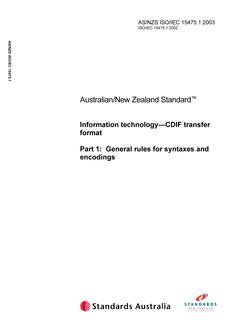 AS/NZS ISO/IEC 15475.1:2003