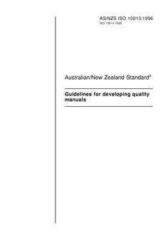 AS/NZS ISO 10013:1996