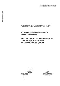 AS/NZS 60335.2.94:2008