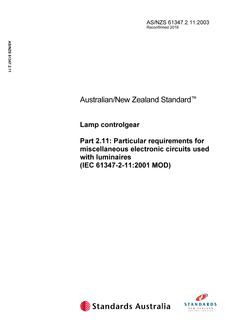 AS/NZS 61347.2.11:2003