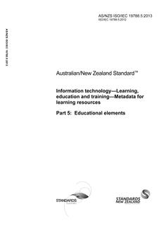 AS/NZS ISO/IEC 19788.5:2013