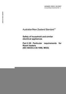 AS/NZS 3350.2.30:2007