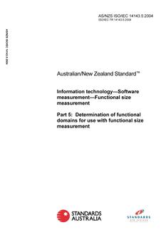 AS/NZS ISO/IEC 14143.5:2004