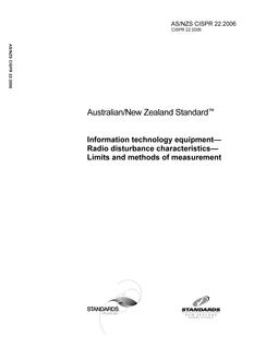 AS/NZS CISPR 22:2006