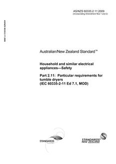 AS/NZS 60335.2.11:2009