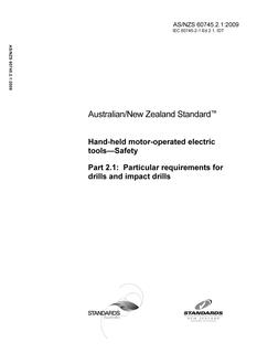 AS/NZS 60745.2.1:2009