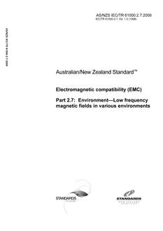 AS/NZS IEC TR 61000.2.7:2009