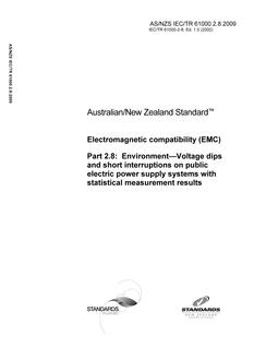 AS/NZS IEC TR 61000.2.8:2009