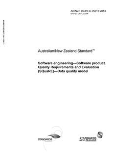 AS/NZS ISO/IEC 25012:2013