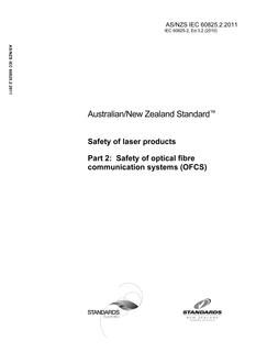 AS/NZS IEC 60825.2:2011