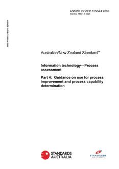 AS/NZS ISO/IEC 15504.4:2005