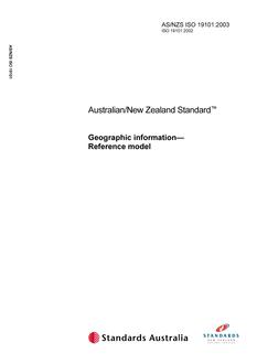 AS/NZS ISO 19101:2003