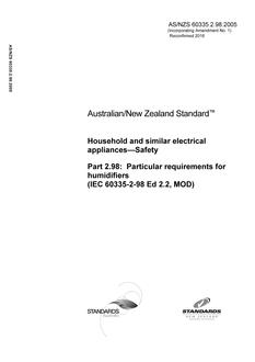 AS/NZS 60335.2.98:2005