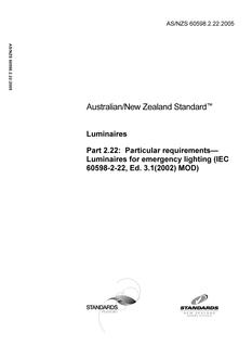 AS/NZS 60598.2.22-2005