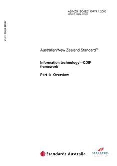 AS/NZS ISO/IEC 15474.1:2003