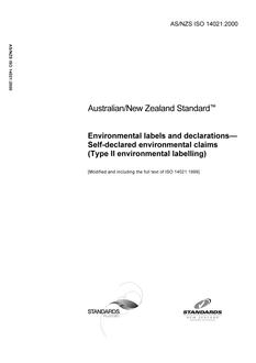 AS/NZS ISO 14021:2000