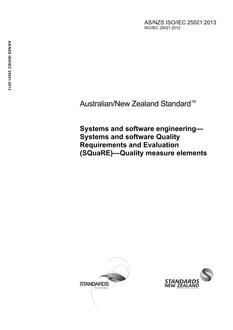 AS/NZS ISO/IEC 25021:2013