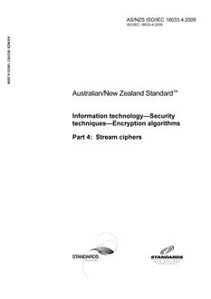 AS/NZS ISO/IEC 18033.4:2006