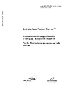 AS/NZS ISO/IEC 9798.6:2006