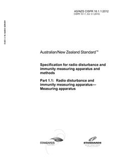 AS/NZS CISPR 16.1.1:2012