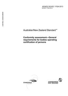 AS/NZS ISO/IEC 17024:2013