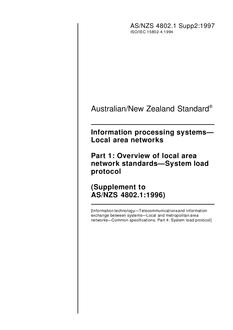 AS/NZS 4802.1 SUPP 2-1997