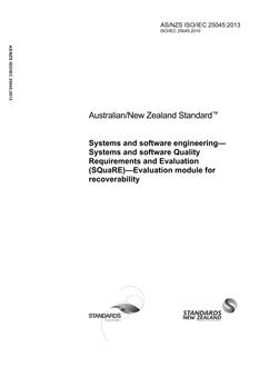 AS/NZS ISO/IEC 25045:2013