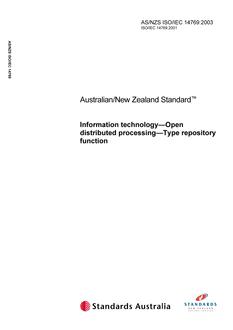 AS/NZS ISO/IEC 14769:2003