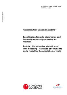 AS/NZS CISPR 16.4.4:2004