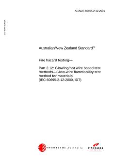 AS/NZS 60695.2.12:2001