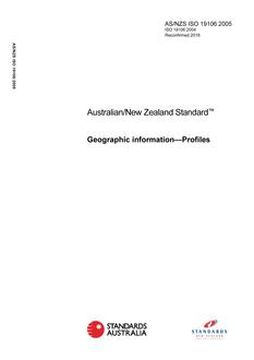 AS/NZS ISO 19106:2005