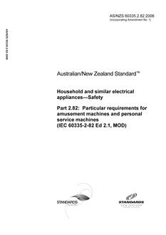 AS/NZS 60335.2.82:2006