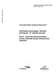 AS/NZS ISO/IEC 18028.5:2008