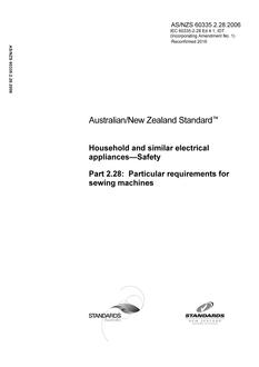 AS/NZS 60335.2.28:2006