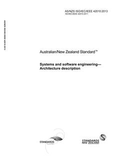 AS/NZS ISO/IEC/IEEE 42010:2013