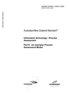 AS/NZS ISO/IEC 15504.5:2006