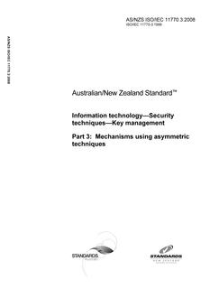 AS/NZS ISO/IEC 11770.3:2008