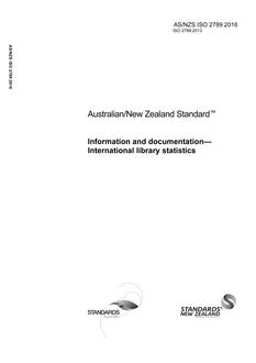 AS/NZS ISO 2789:2016